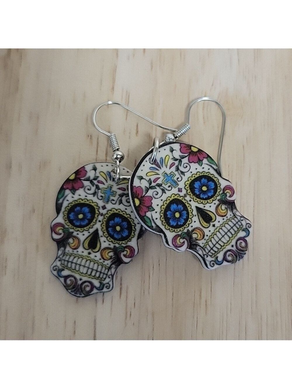 Dia de los Muertos day of the dead earrings - Picture 3 of 5